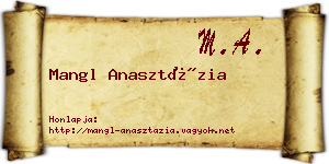 Mangl Anasztázia névjegykártya